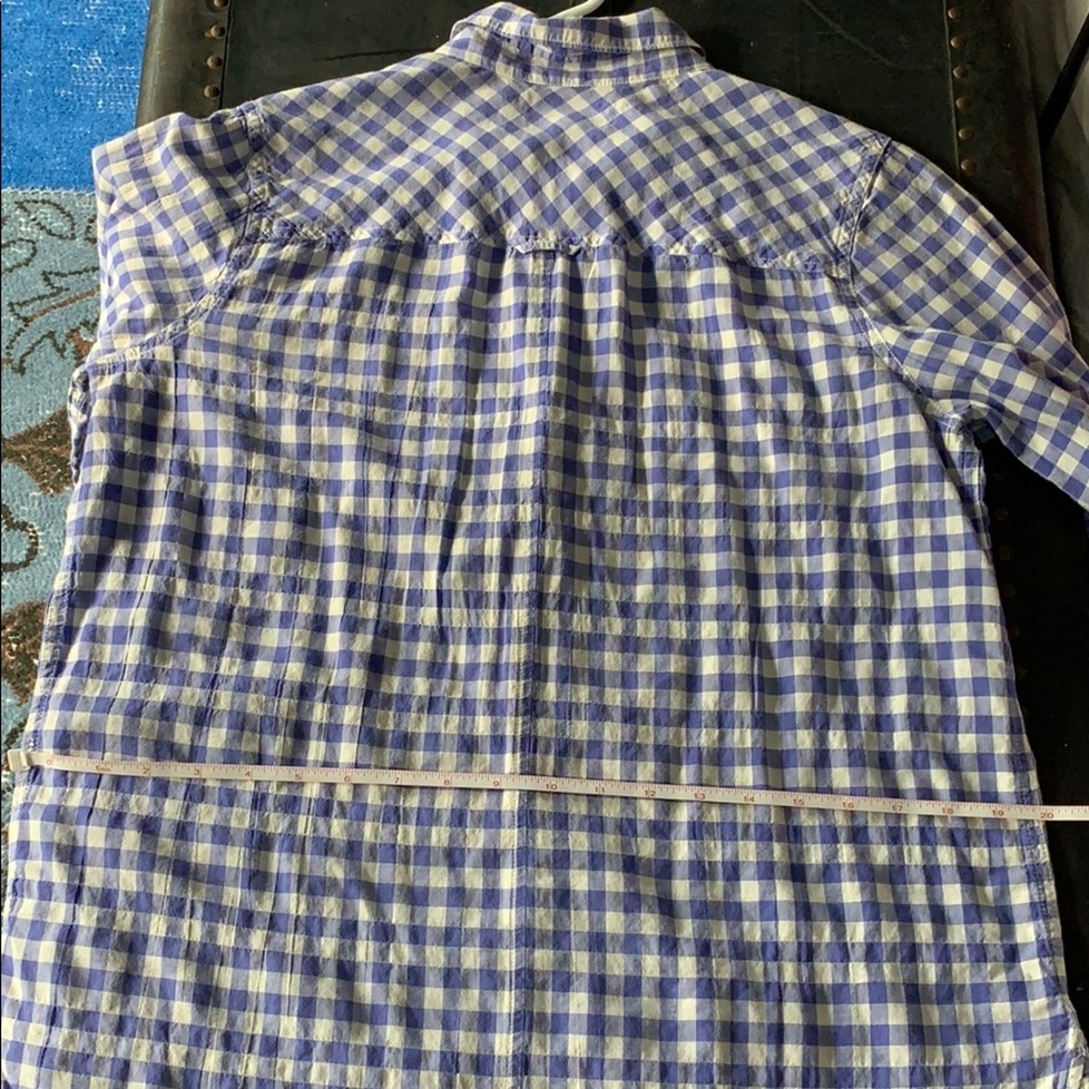 J.Crew Periwinkle checked shirt. Gingham! - Picture 6 of 7